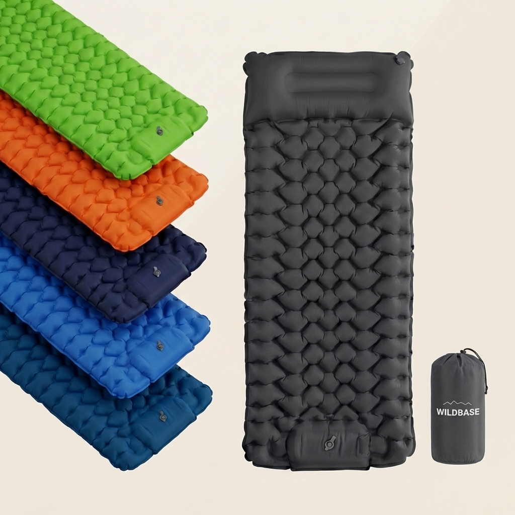 Wildbase — Isomatte mit integrierter Fußpumpe